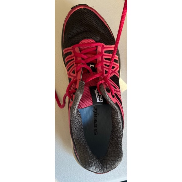 Pearl Izumi Womens Running Shoes Black Pink Lace Up Size 7.5 - Picture 2 of 5
